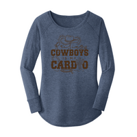 Womens X-Small Navy Heather Long Sleeve Tunic Tee