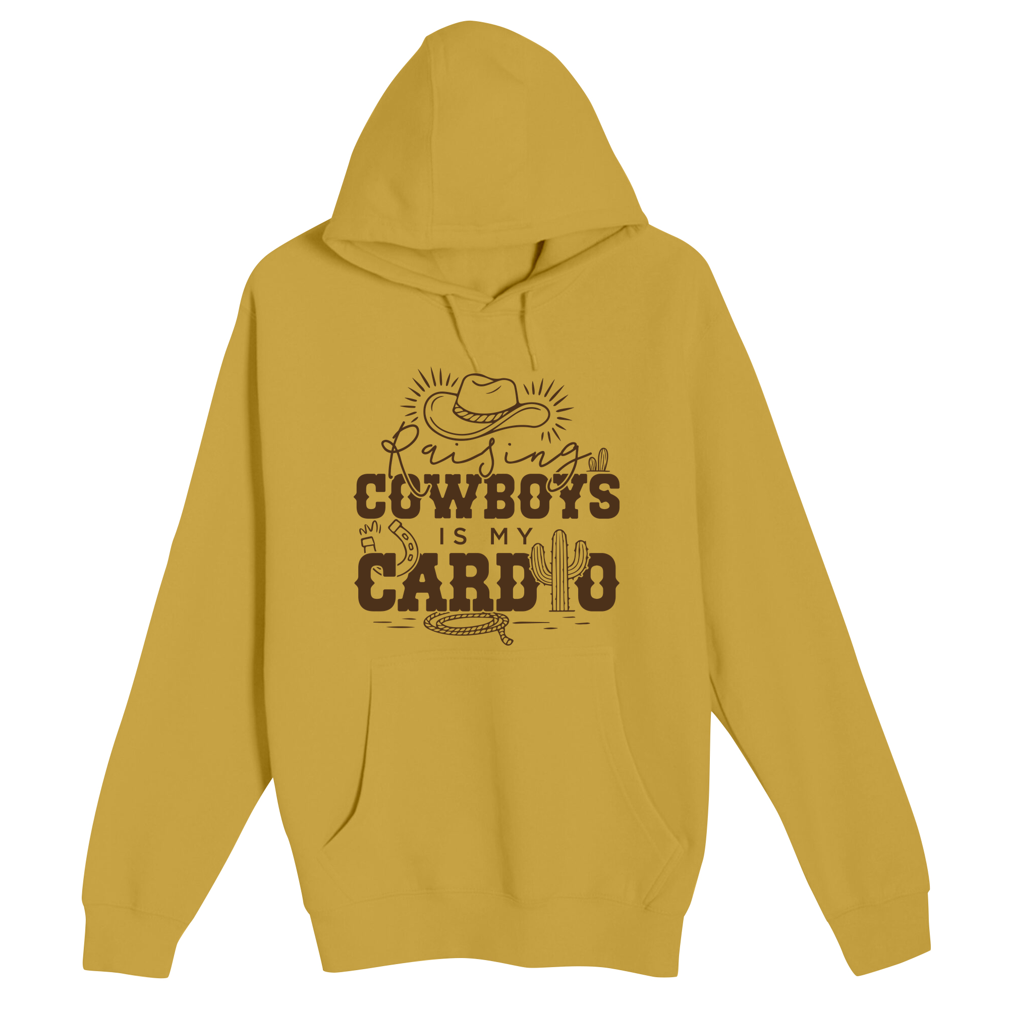 Unisex Small Antique Gold Pullover Hooded Sweatshirt