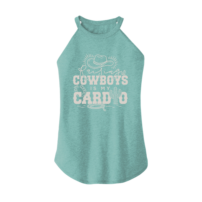 Womens X-Small Teal Rocker Tank Top