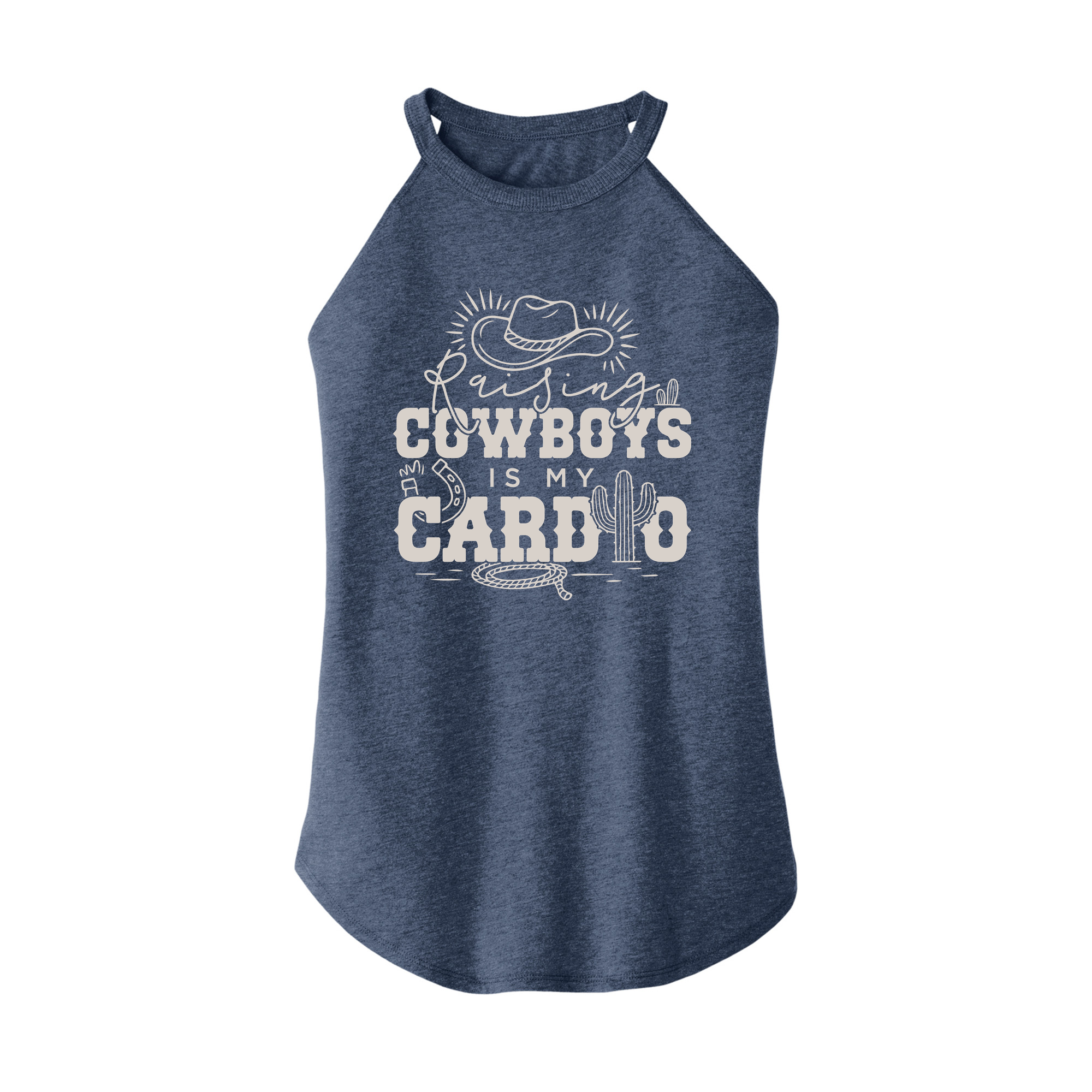 Womens X-Small Navy Heather Rocker Tank Top