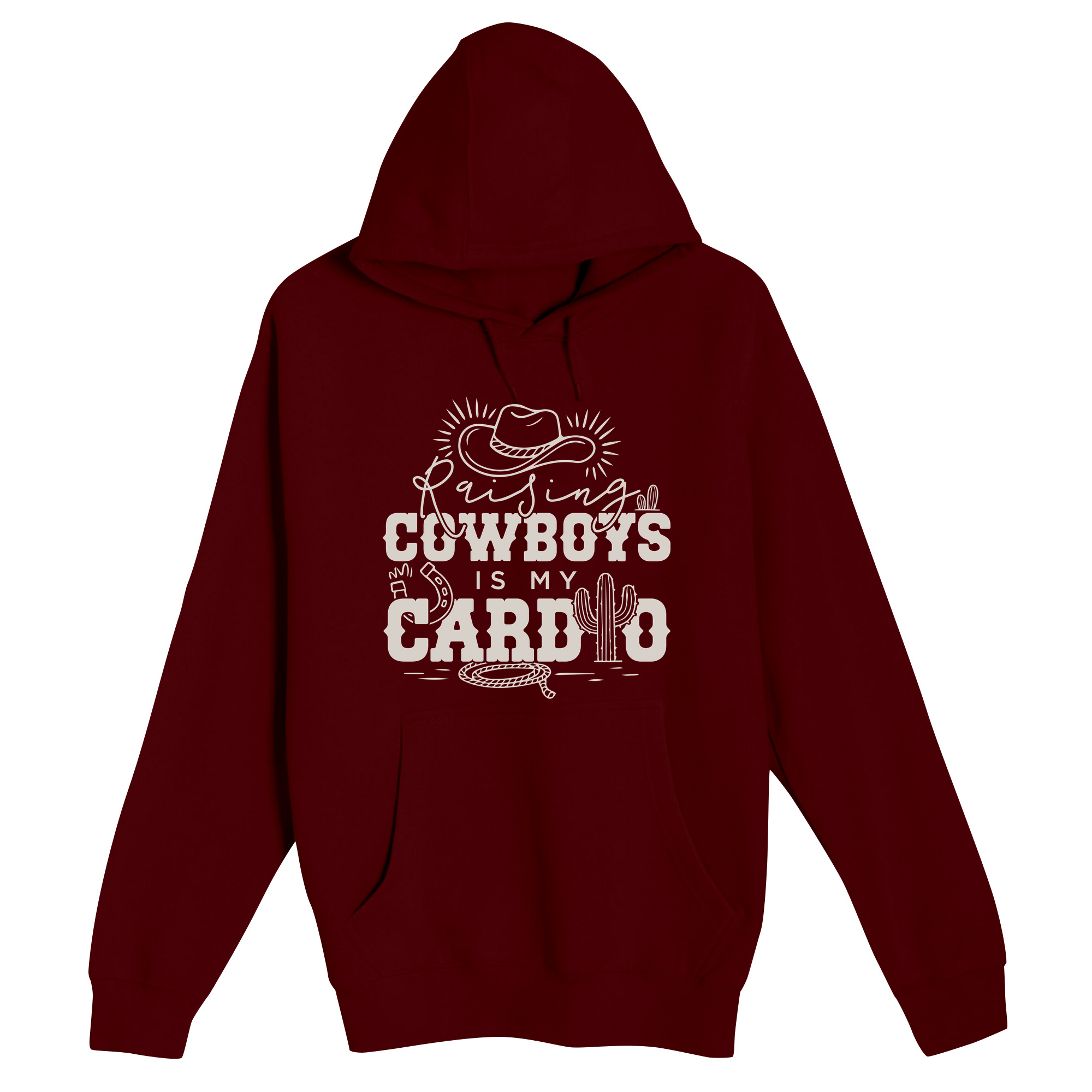 Unisex Small Burgundy Pullover Hooded Sweatshirt