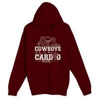 Unisex Small Burgundy Pullover Hooded Sweatshirt