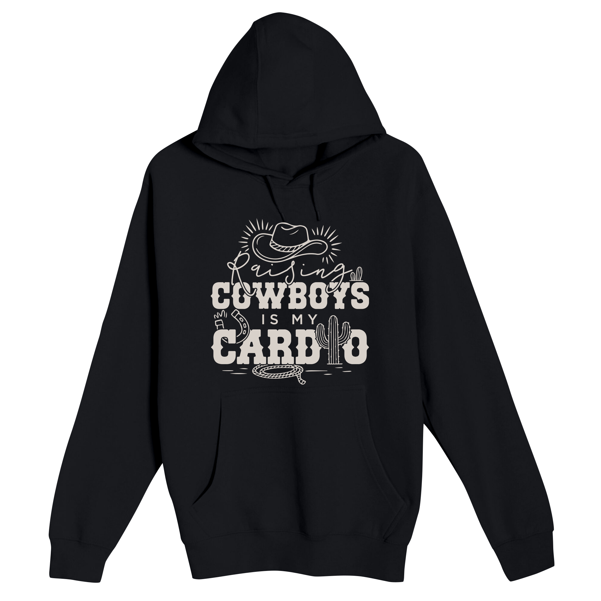 Unisex Small Black Pullover Hooded Sweatshirt