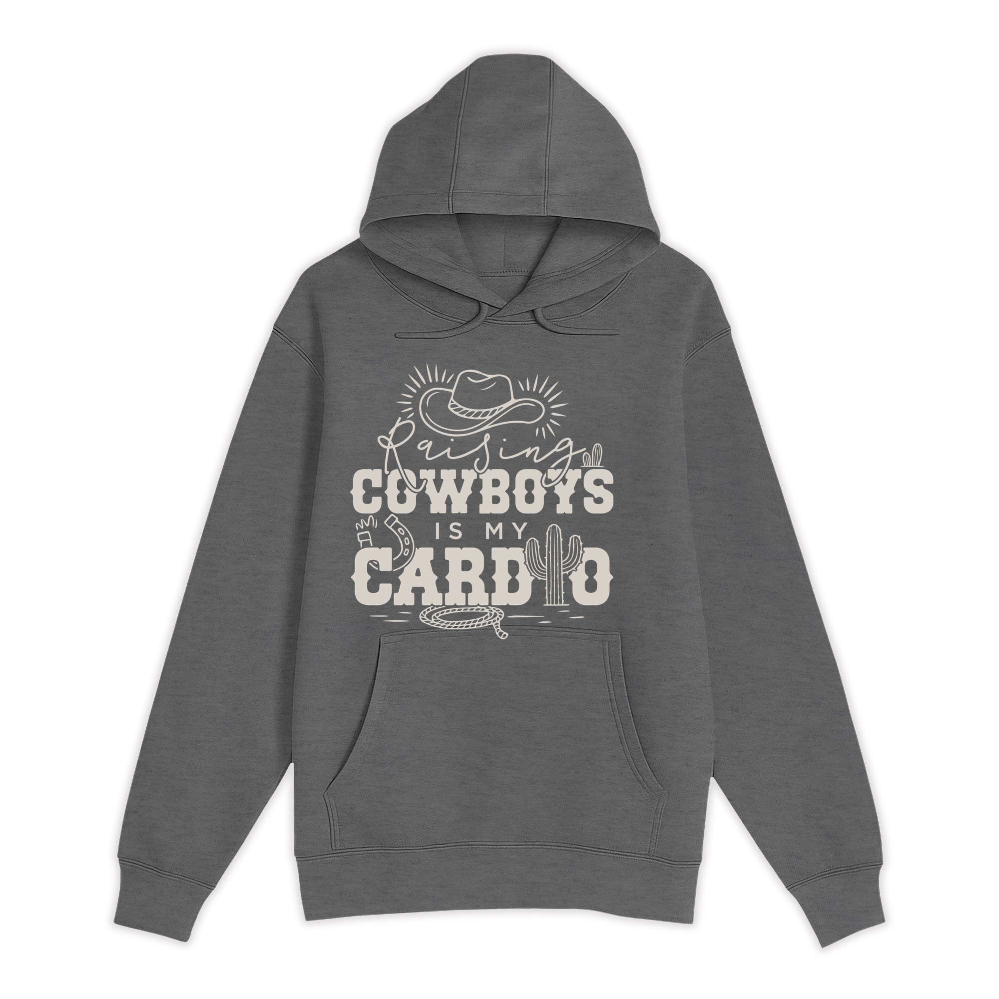 Unisex Small Charcoal Heather Pullover Hooded Sweatshirt