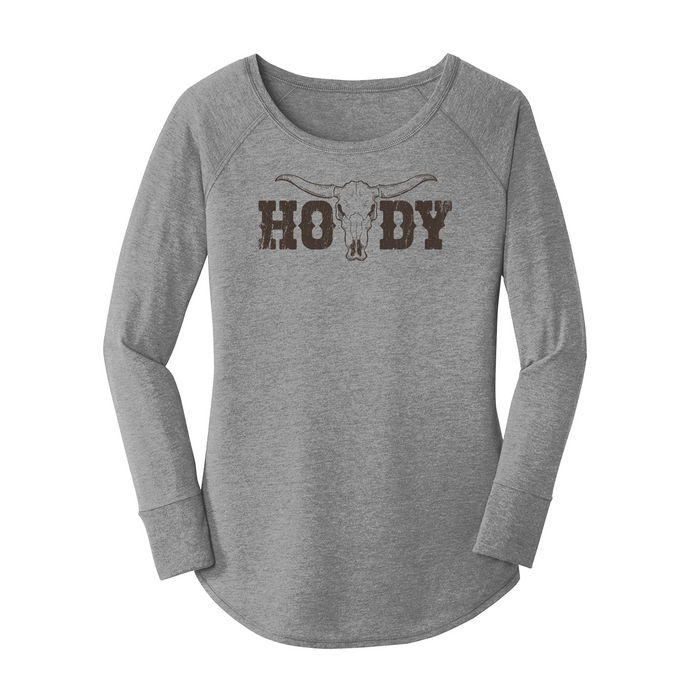 Womens X-Small Grey Long Sleeve Tunic Tee