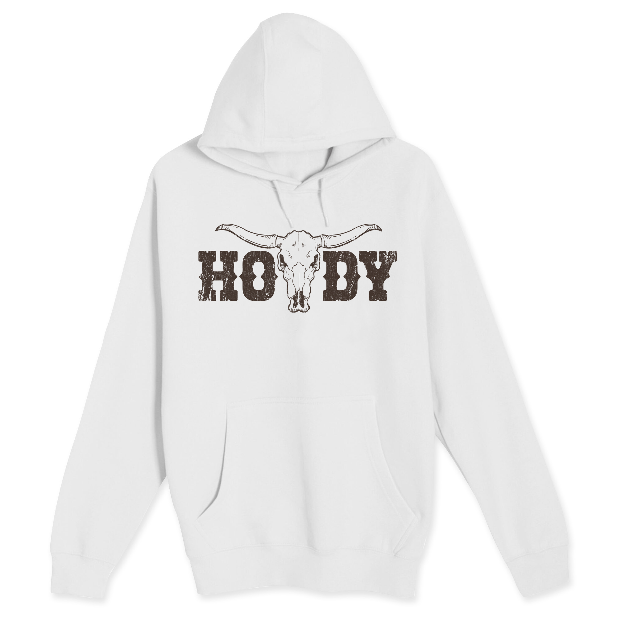Unisex Small White Pullover Hooded Sweatshirt