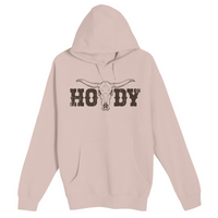 Unisex Small Light Pink Pullover Hooded Sweatshirt