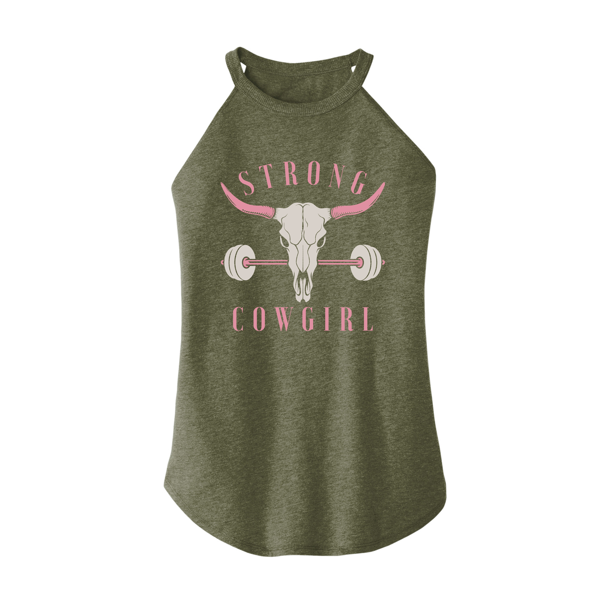 Womens X-Small Military Green Rocker Tank Top