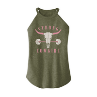 Womens X-Small Military Green Rocker Tank Top