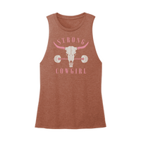 Womens X-Small Brown Muscle Tank