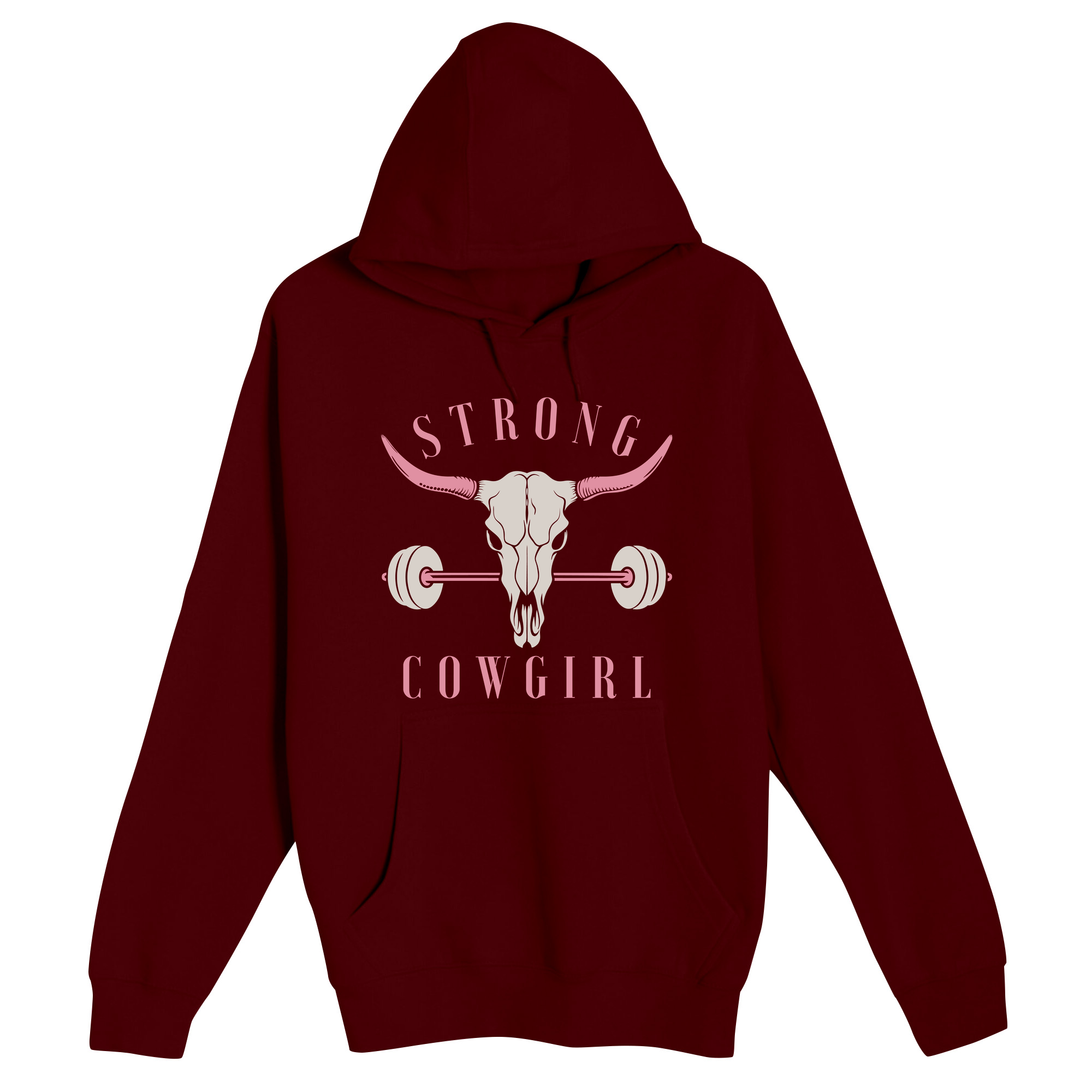 Unisex Small Burgundy Pullover Hooded Sweatshirt