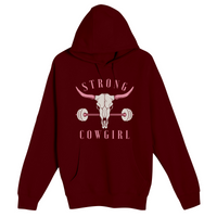 Unisex Small Burgundy Pullover Hooded Sweatshirt