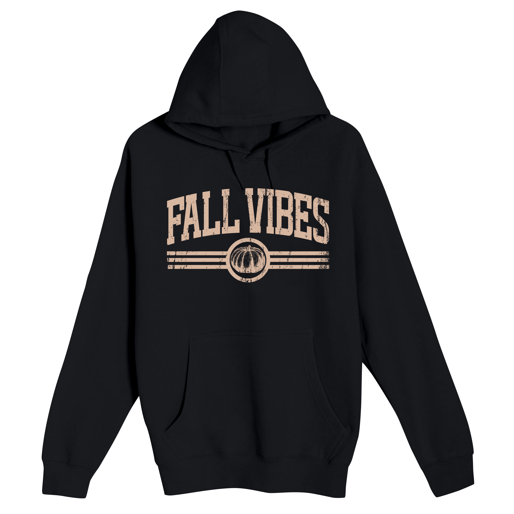 Unisex Small Black Pullover Hooded Sweatshirt