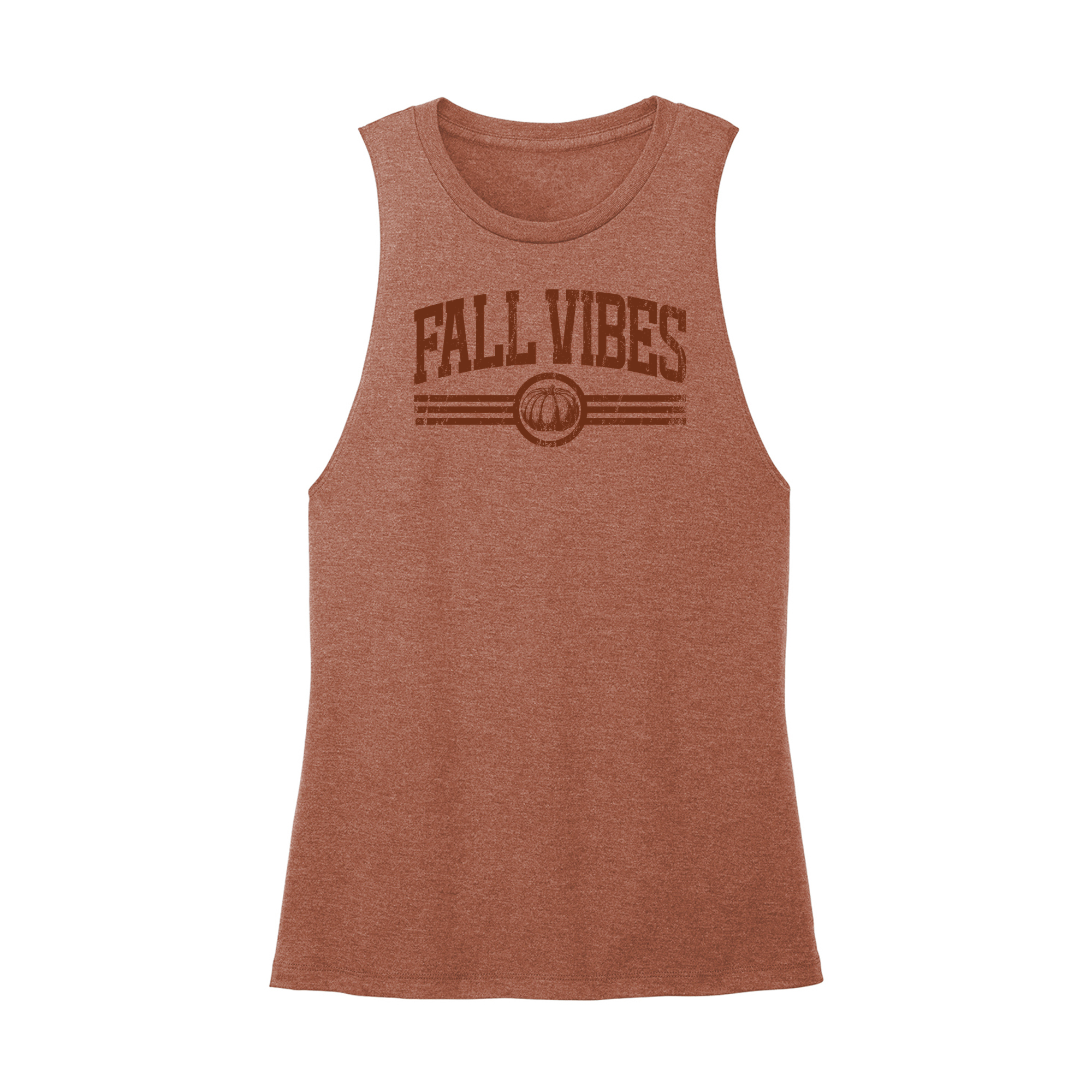 Womens X-Small Brown Muscle Tank