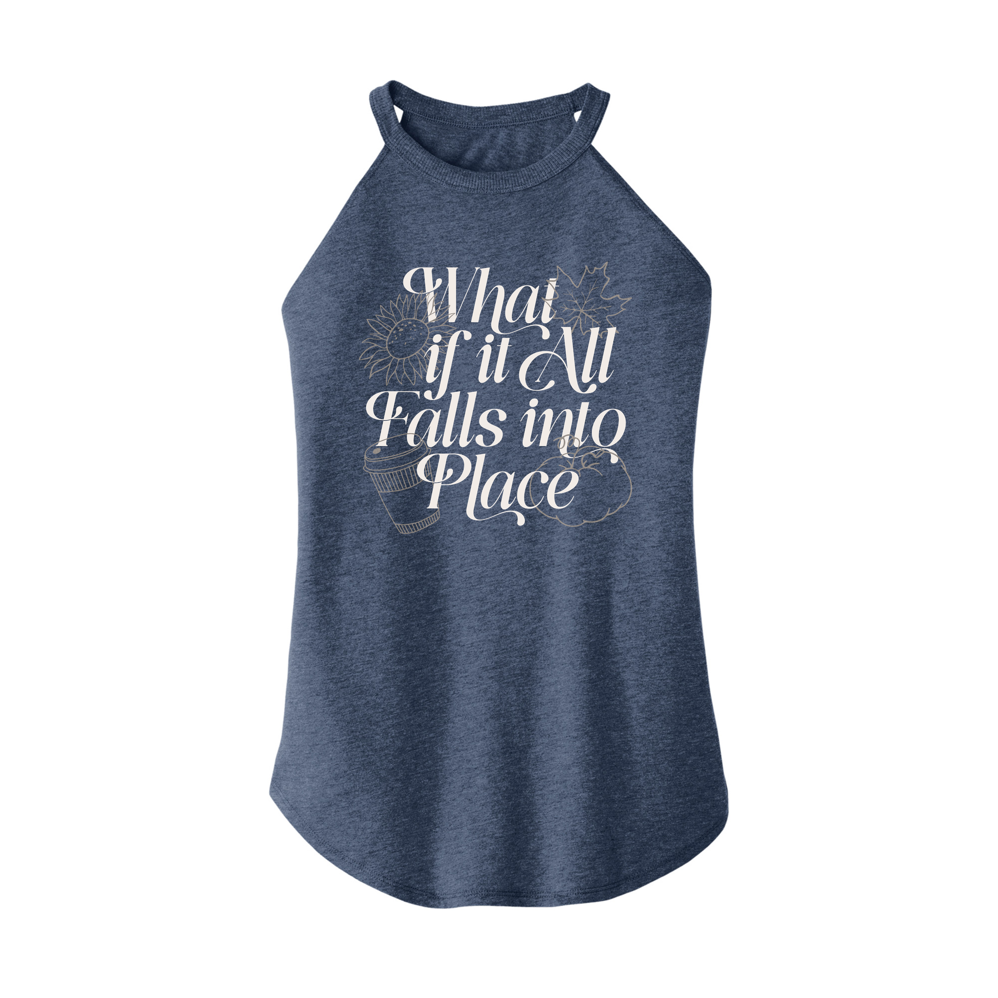 Womens X-Small Navy Heather Rocker Tank Top