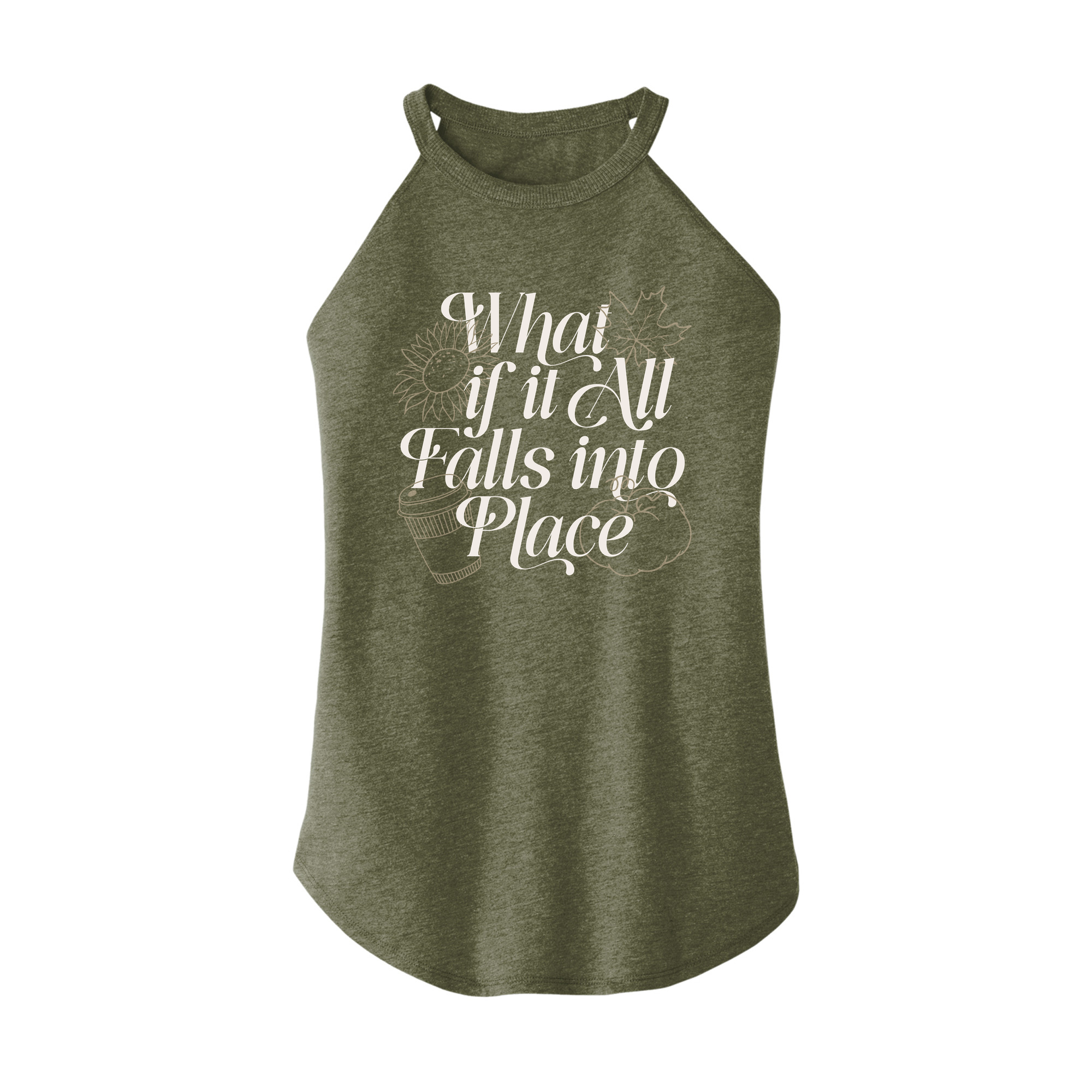 Womens X-Small Military Green Rocker Tank Top
