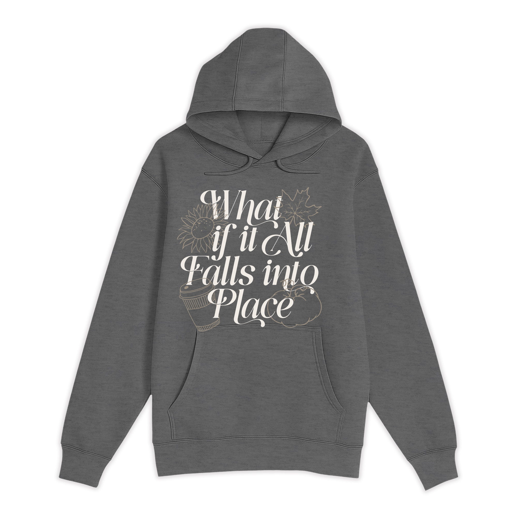 Unisex Small Charcoal Heather Pullover Hooded Sweatshirt