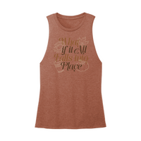 Womens X-Small Brown Muscle Tank