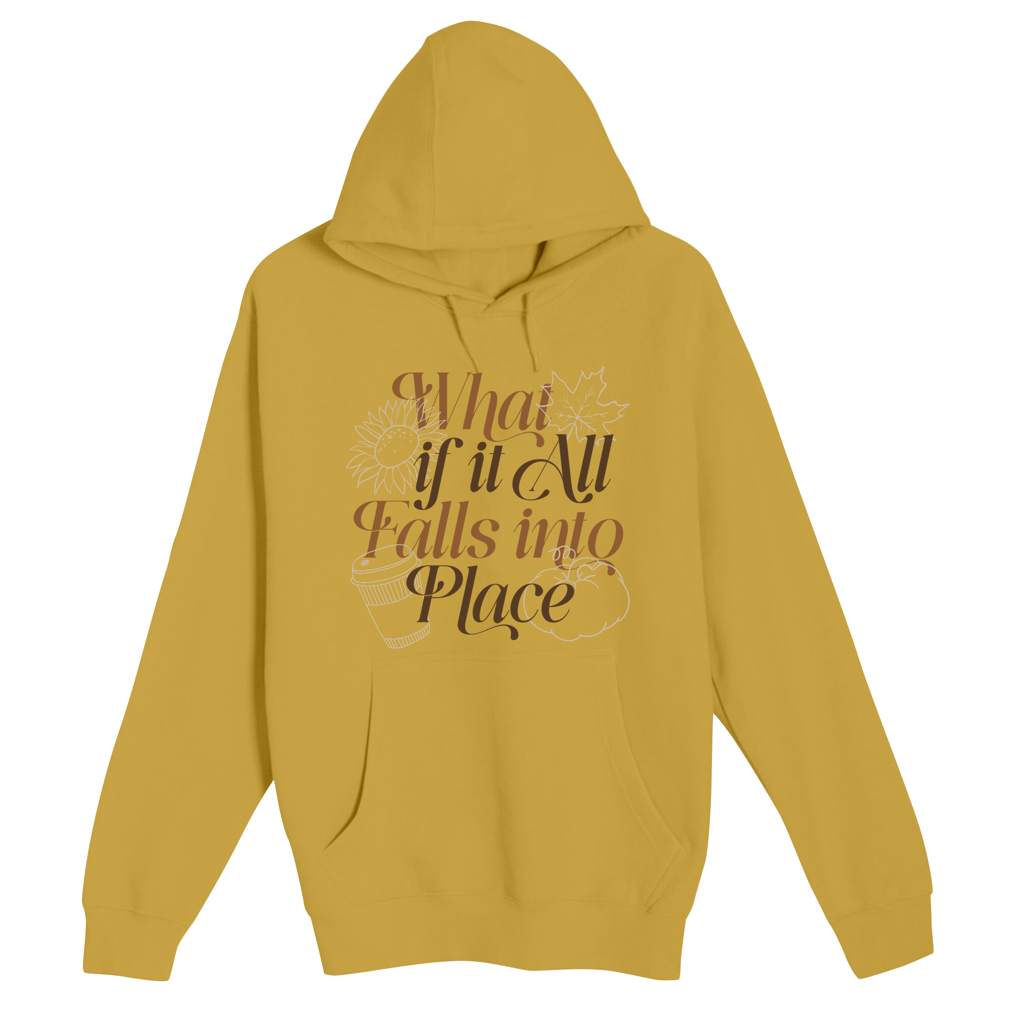 Unisex Small Antique Gold Pullover Hooded Sweatshirt