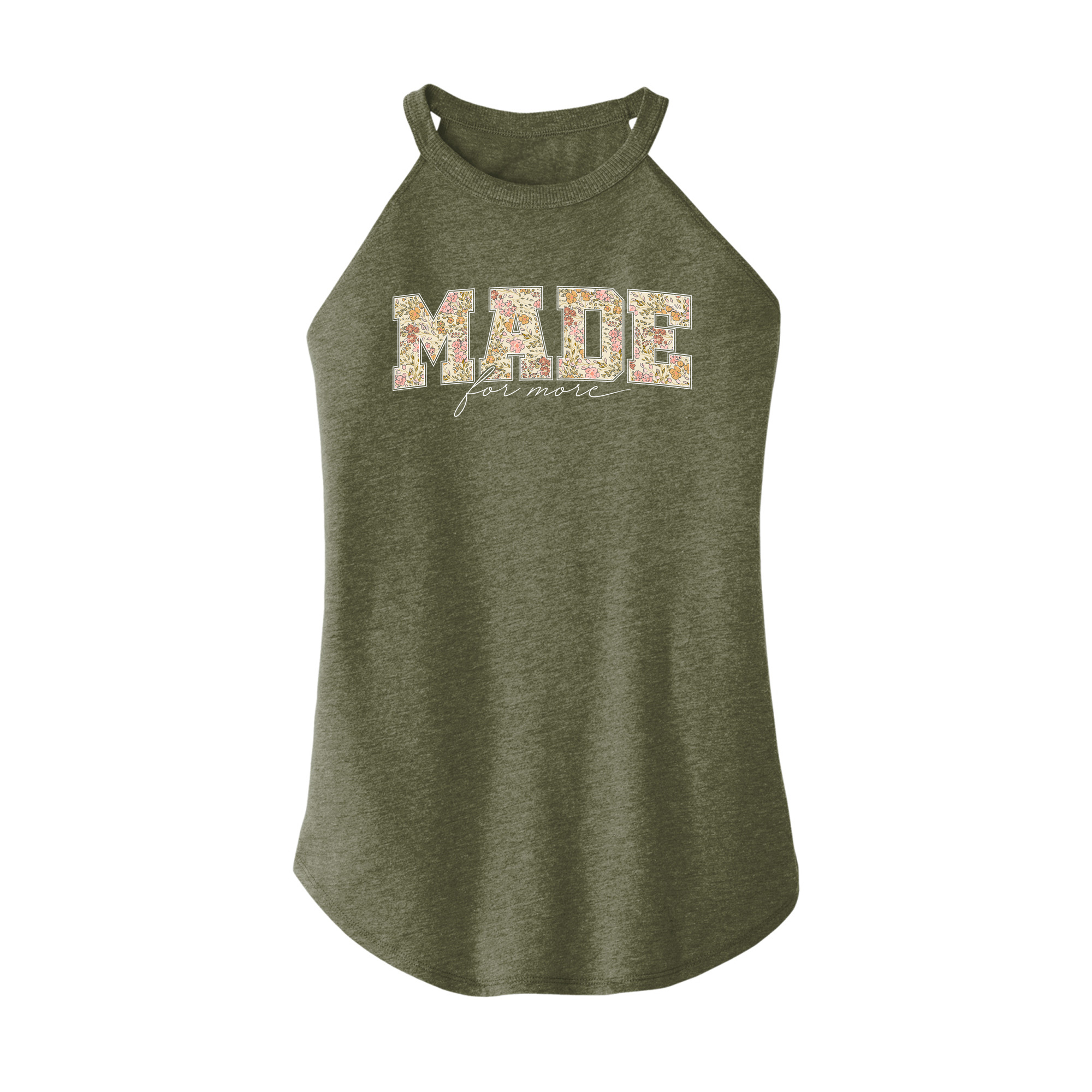 Womens X-Small Military Green Rocker Tank Top