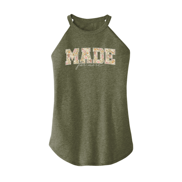 Womens X-Small Military Green Rocker Tank Top
