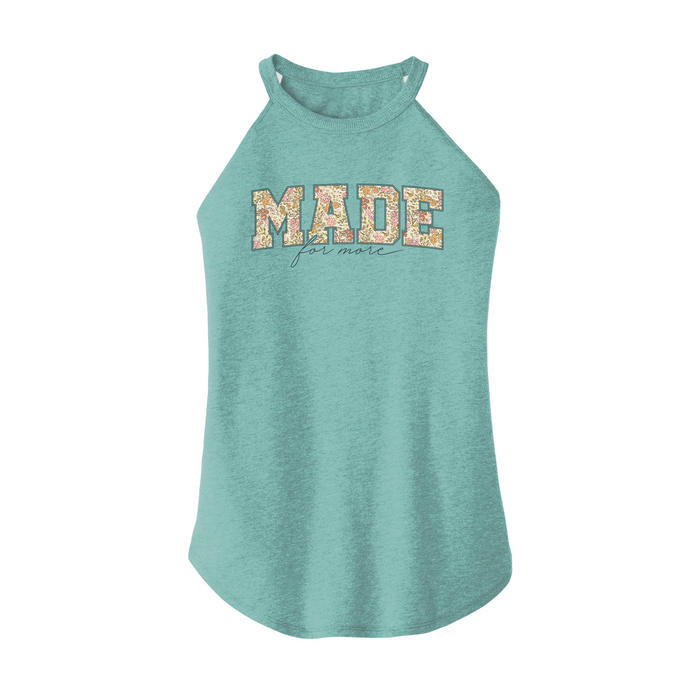 Womens X-Small Teal Rocker Tank Top