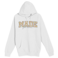 Unisex Small White Pullover Hooded Sweatshirt