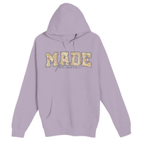 Unisex Small Lilac Pullover Hooded Sweatshirt