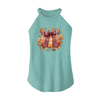 Womens X-Small Teal Rocker Tank Top