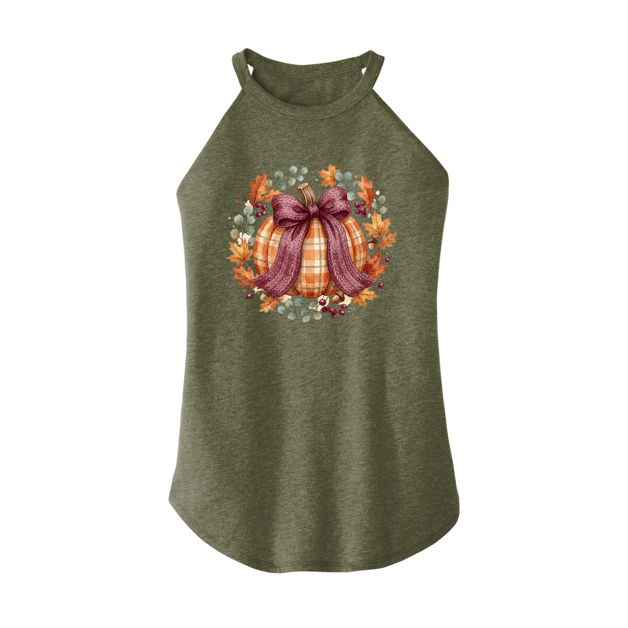 Womens X-Small Military Green Rocker Tank Top