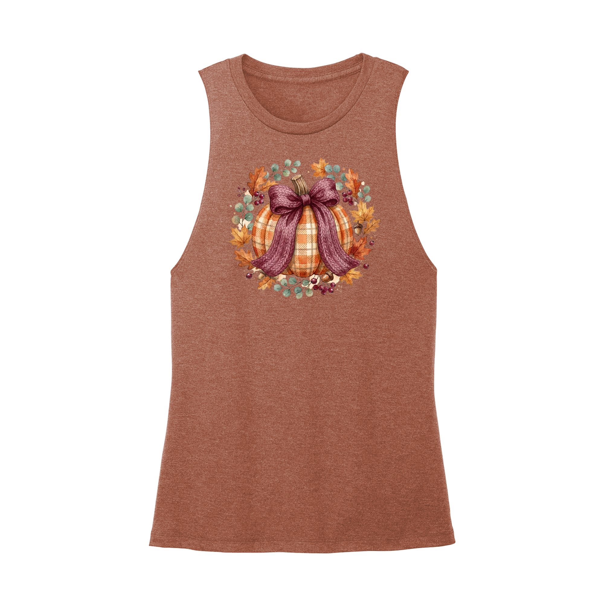 Womens X-Small Brown Muscle Tank