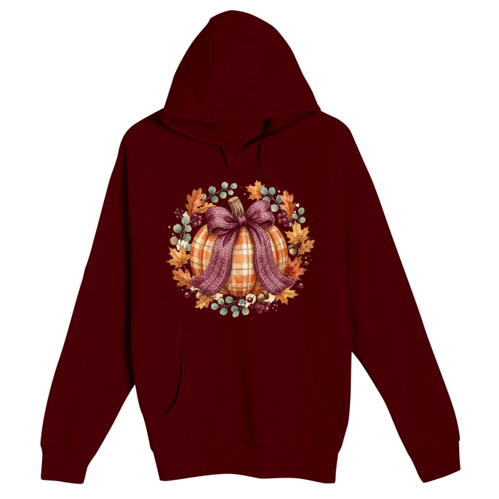 Unisex Small Burgundy Pullover Hooded Sweatshirt