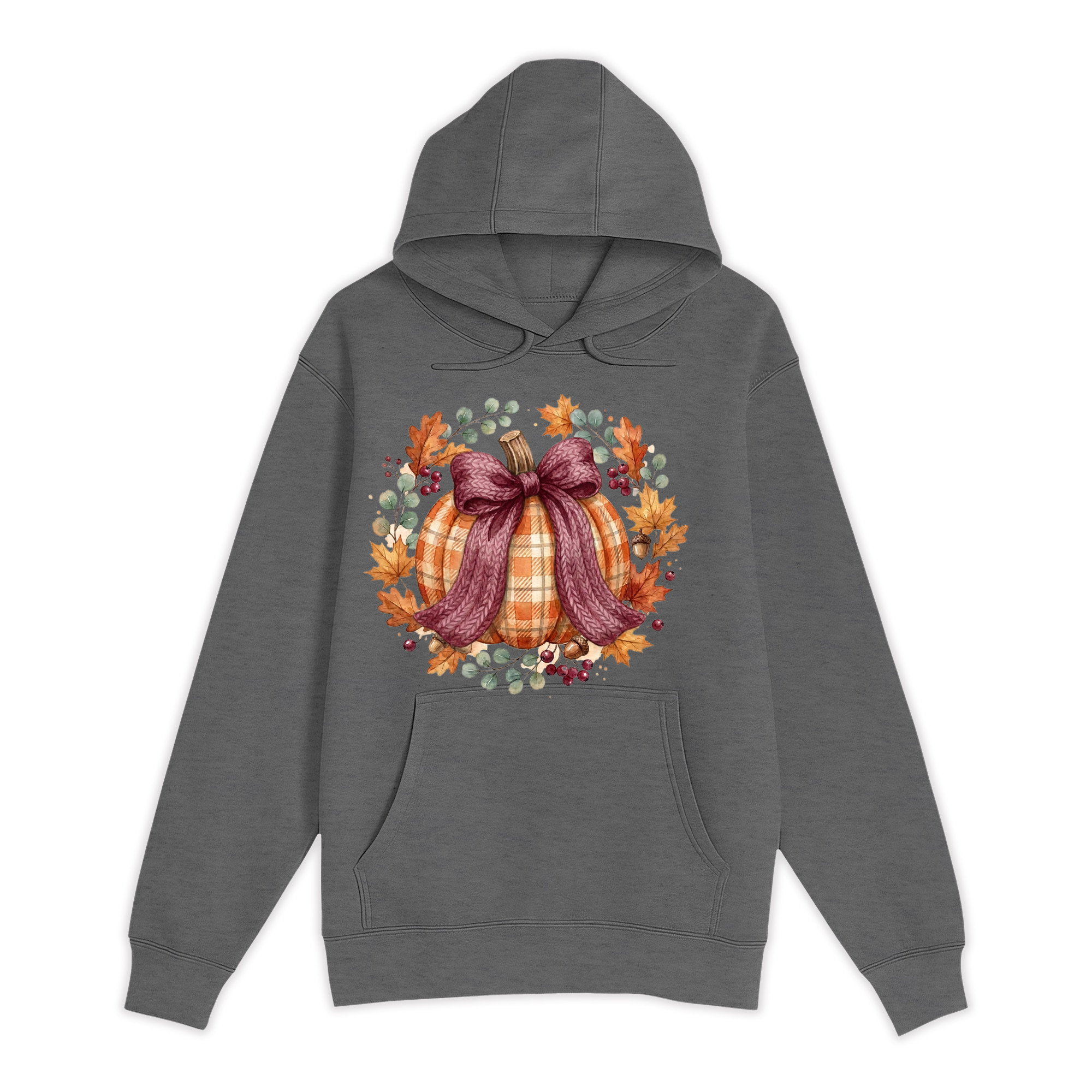 Unisex Small Charcoal Heather Pullover Hooded Sweatshirt