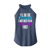 Womens X-Small Navy Heather Rocker Tank Top