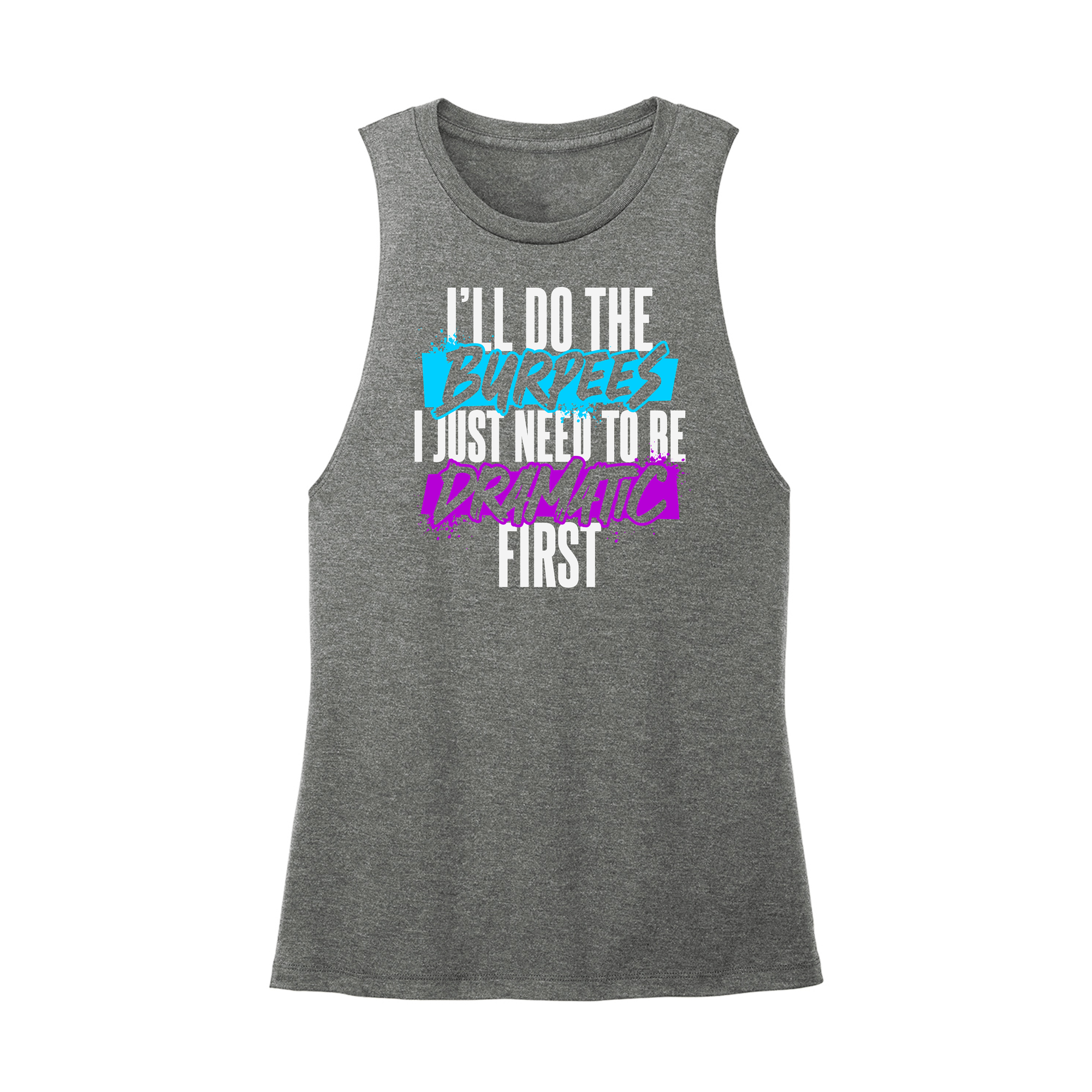 Womens X-Small Dark Gray Muscle Tank