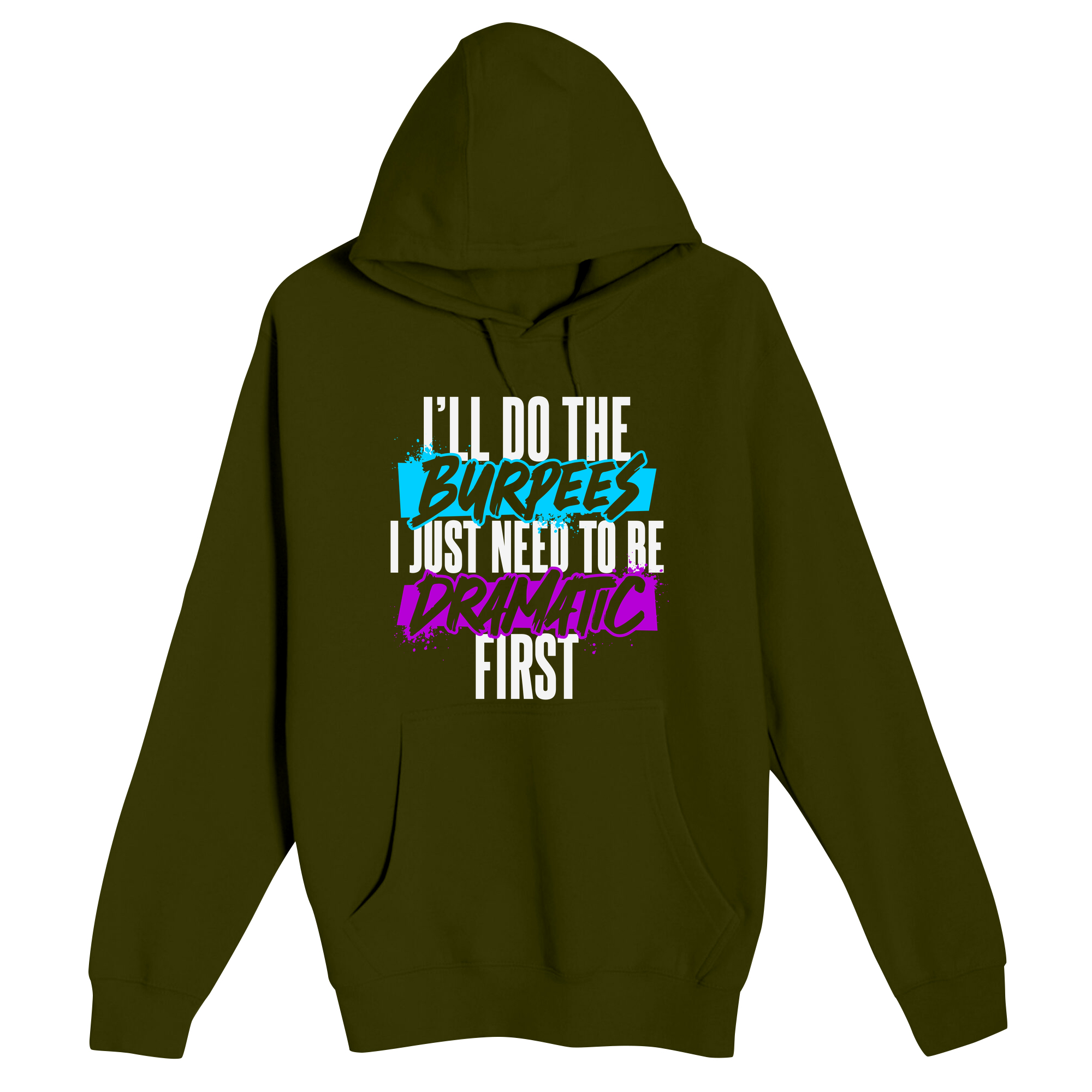 Unisex Small Army Pullover Hooded Sweatshirt
