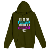 Unisex Small Army Pullover Hooded Sweatshirt