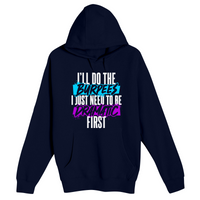 Unisex Small Navy Pullover Hooded Sweatshirt