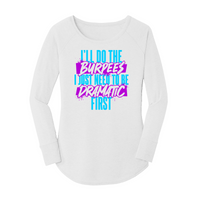 Womens X-Small White Long Sleeve Tunic Tee