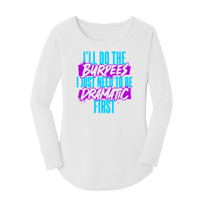 Womens X-Small White Long Sleeve Tunic Tee