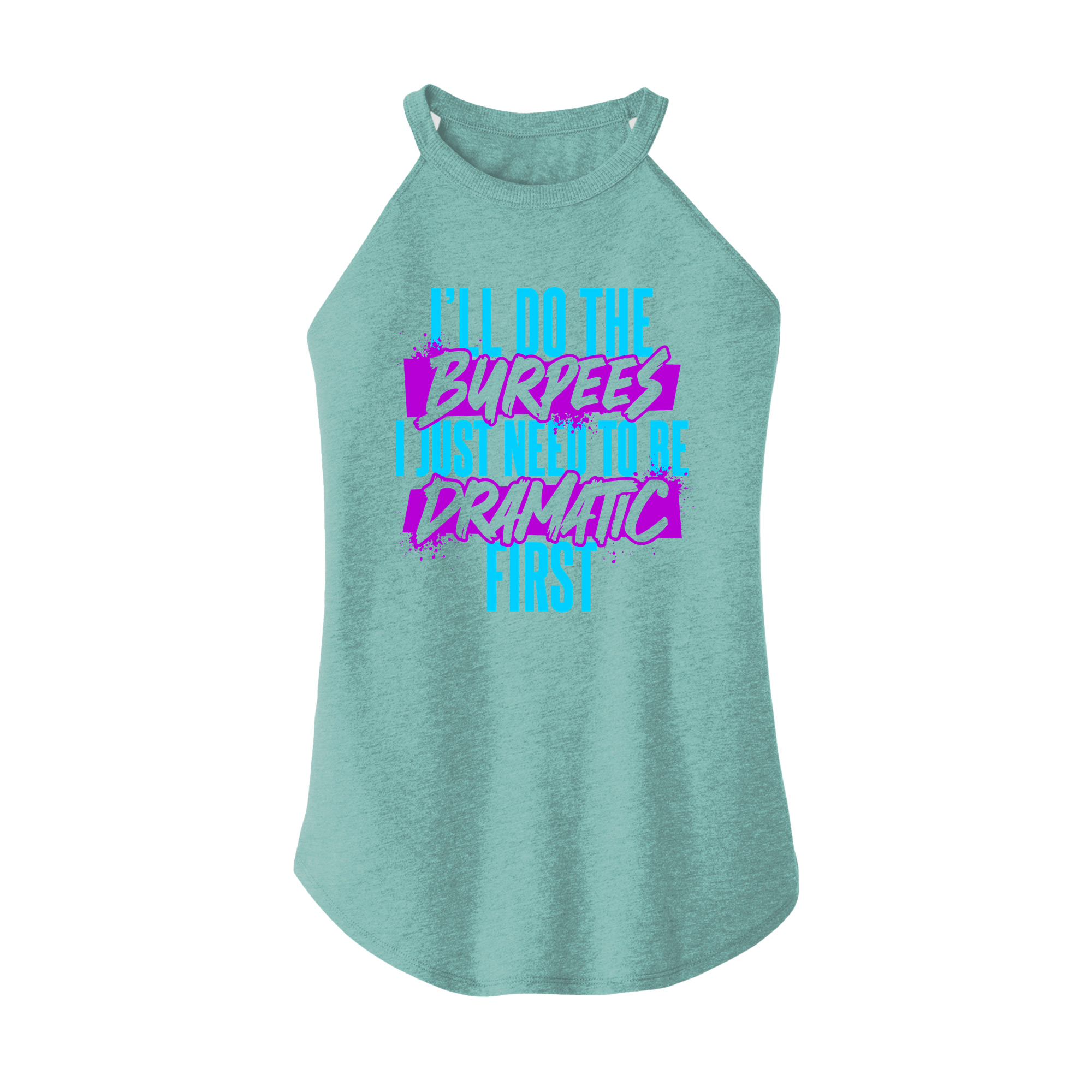 Womens X-Small Teal Rocker Tank Top