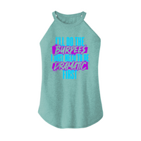 Womens X-Small Teal Rocker Tank Top