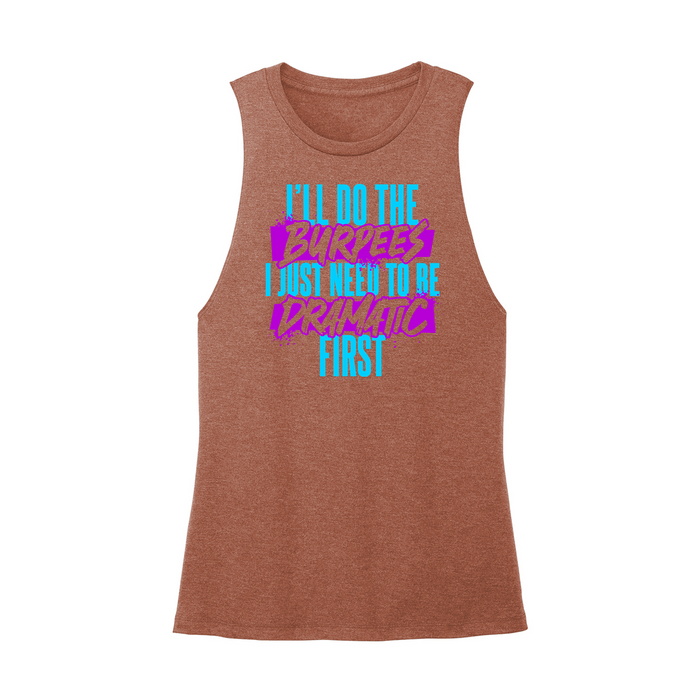 Womens X-Small Brown Muscle Tank