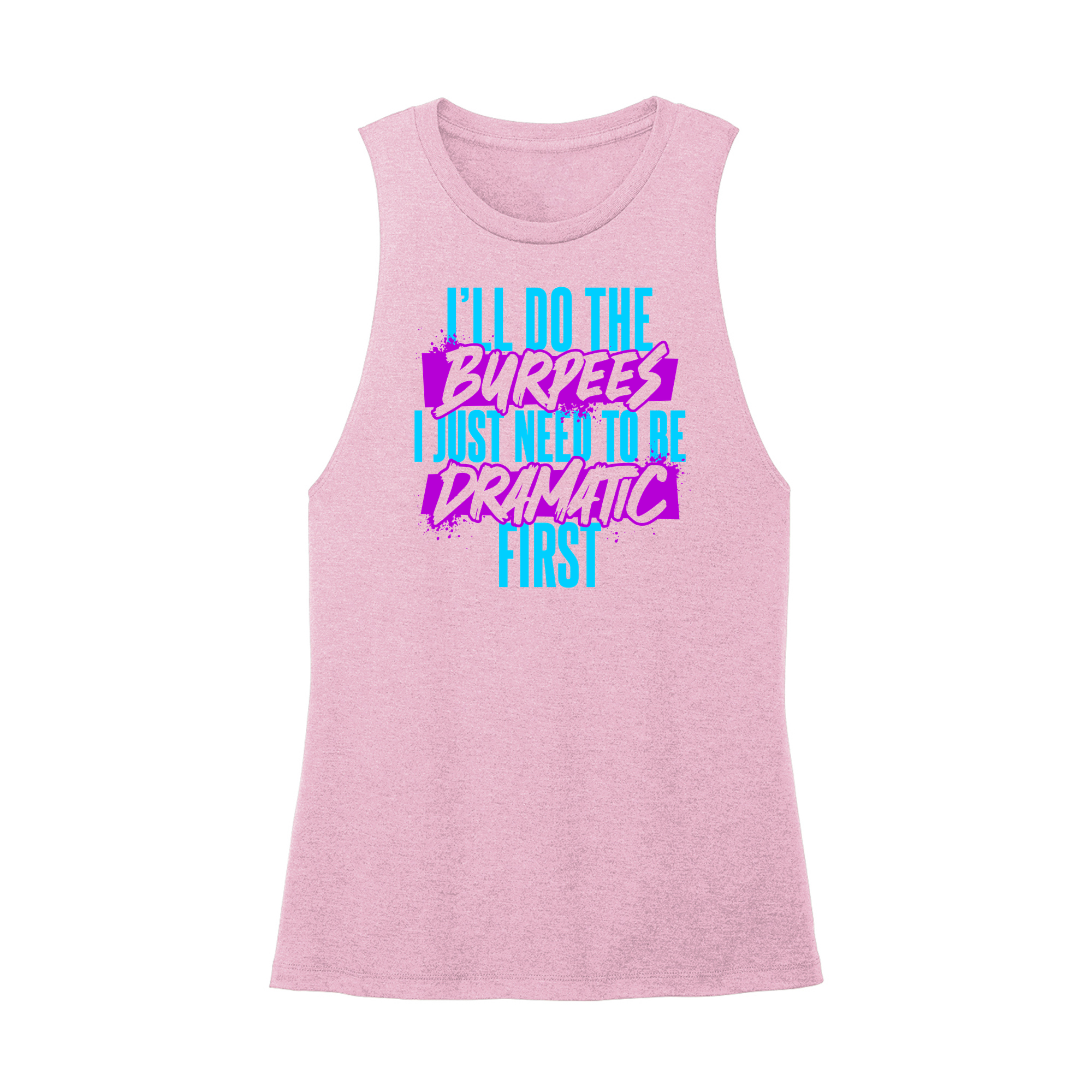 Womens X-Small Light Pink Muscle Tank