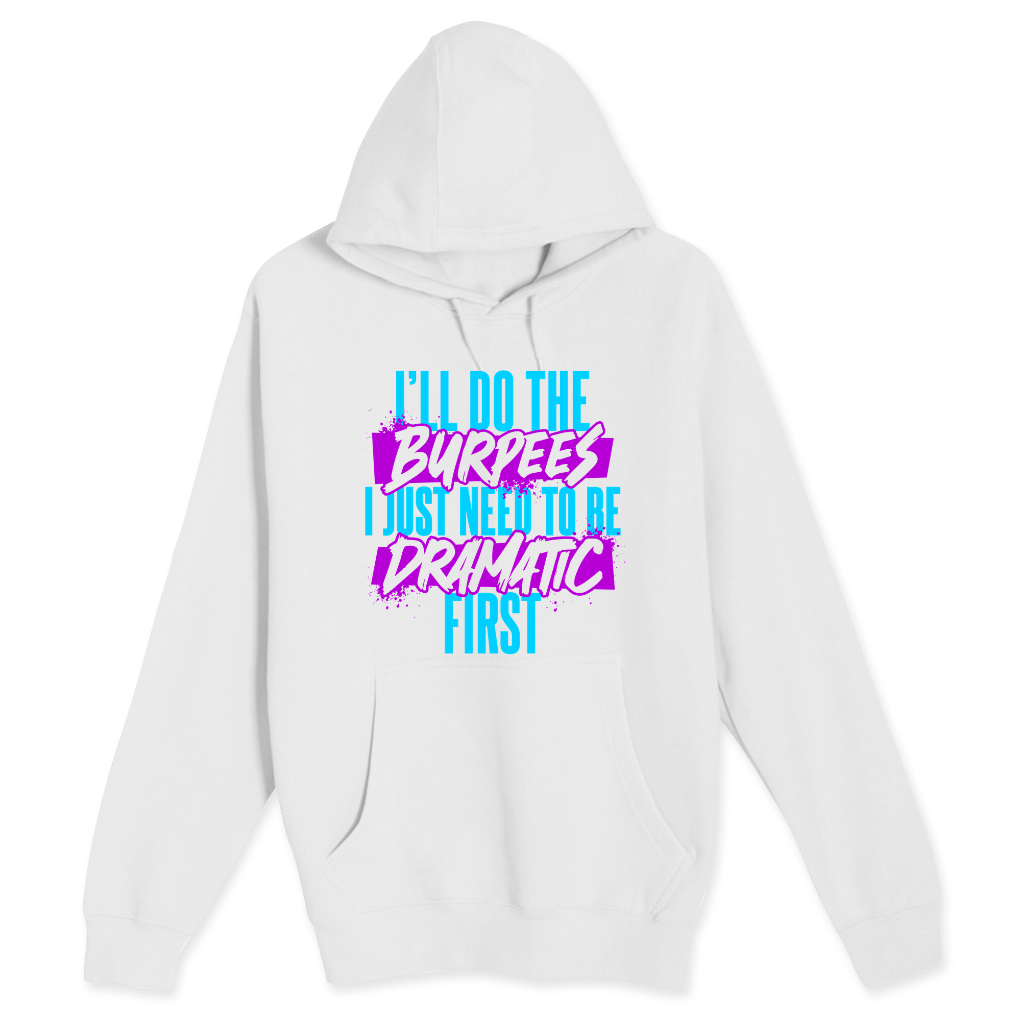 Unisex Small White Pullover Hooded Sweatshirt