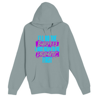 Unisex Small Blue Mist Pullover Hooded Sweatshirt
