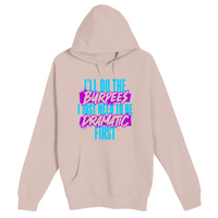 Unisex Small Light Pink Pullover Hooded Sweatshirt