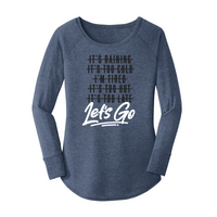 Womens X-Small Navy Heather Long Sleeve Tunic Tee