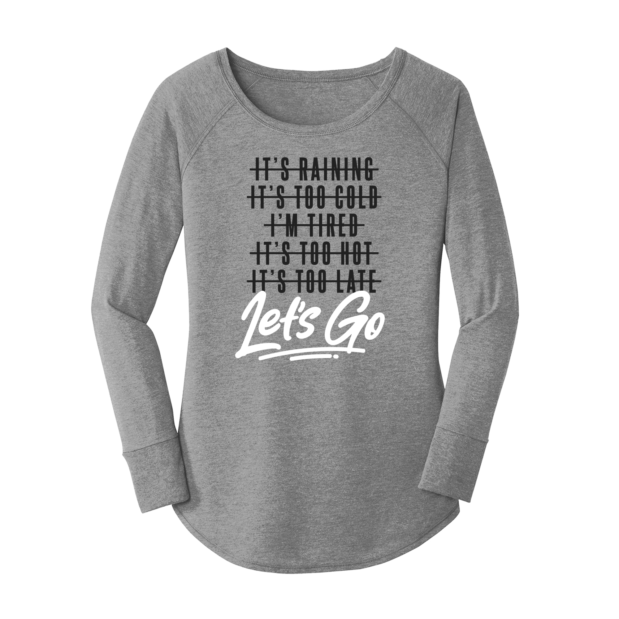 Womens X-Small Grey Long Sleeve Tunic Tee