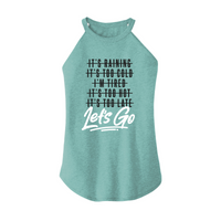 Womens X-Small Teal Rocker Tank Top
